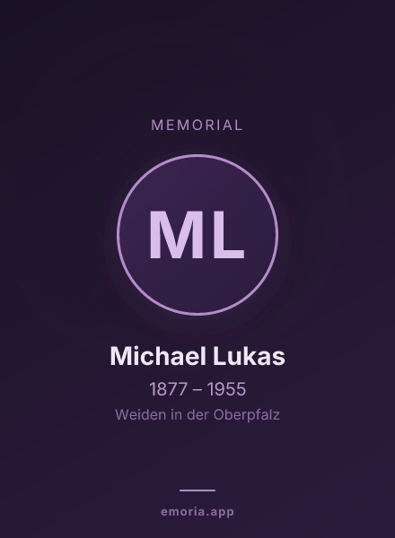 Memorial portrait of Michael Lukas
