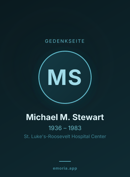 Gedenkportrait von Michael M. Stewart
