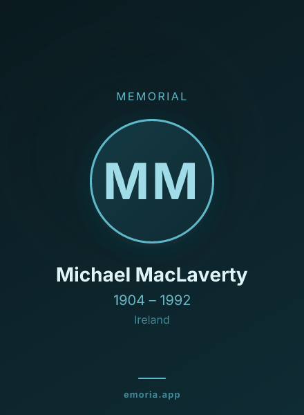 Memorial portrait of Michael MacLaverty