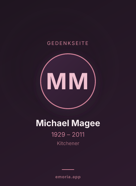 Gedenkportrait von Michael Magee