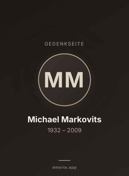 Gedenkportrait von Michael Markovits
