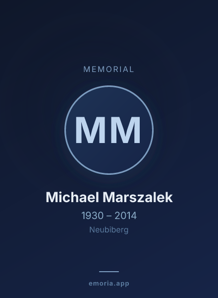 Memorial portrait of Michael Marszalek