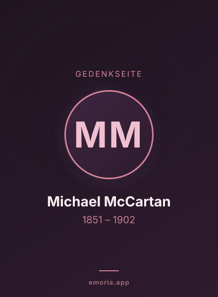 Gedenkportrait von Michael McCartan