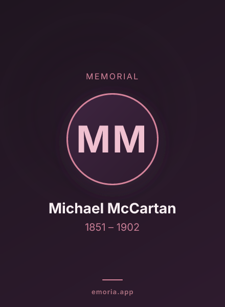Memorial portrait of Michael McCartan
