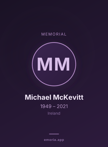 Memorial portrait of Michael McKevitt