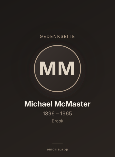 Gedenkportrait von Michael McMaster