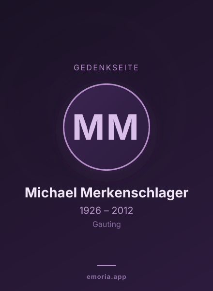 Gedenkportrait von Michael Merkenschlager