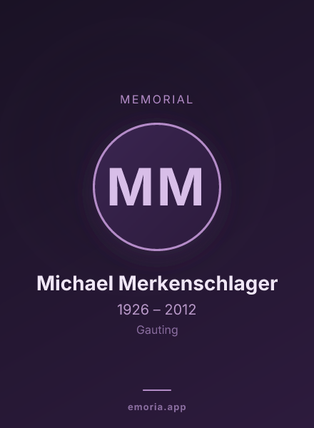 Memorial portrait of Michael Merkenschlager