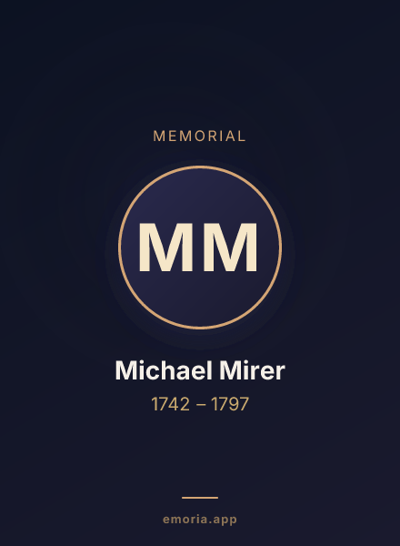 Memorial portrait of Michael Mirer