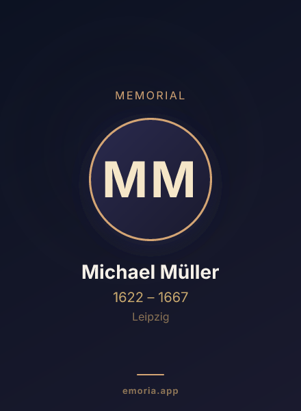 Memorial portrait of Michael Müller