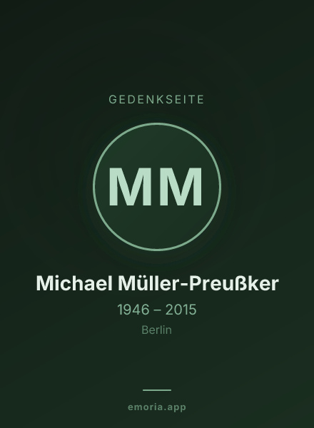 Gedenkportrait von Michael Müller-Preußker