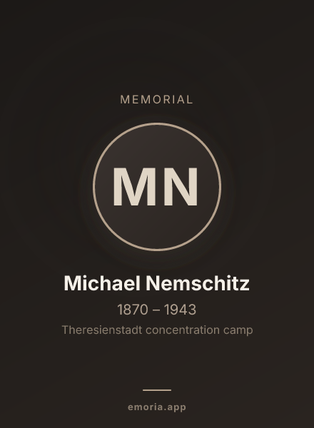 Memorial portrait of Michael Nemschitz