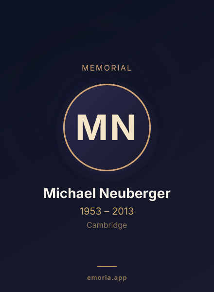 Memorial portrait of Michael Neuberger