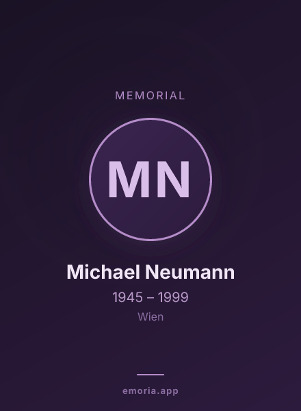 Memorial portrait of Michael Neumann
