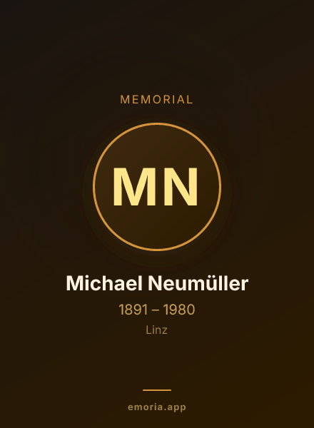 Memorial portrait of Michael Neumüller