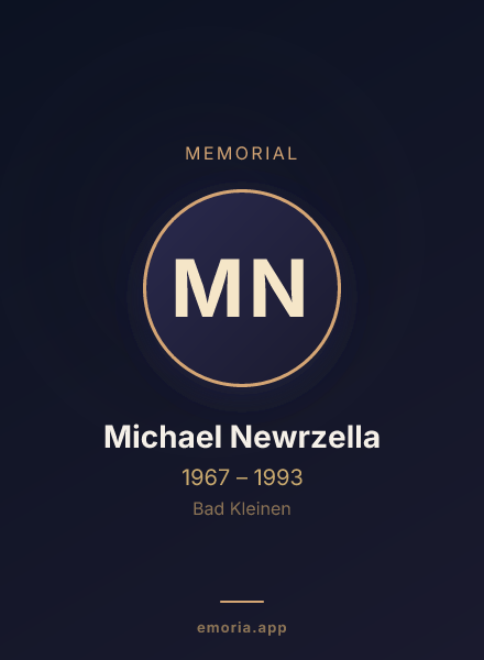 Memorial portrait of Michael Newrzella