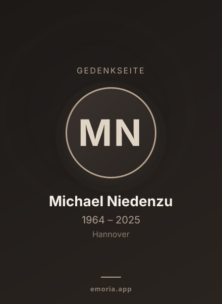 Gedenkportrait von Michael Niedenzu