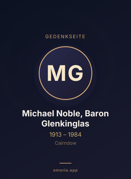 Gedenkportrait von Michael Noble, Baron Glenkinglas