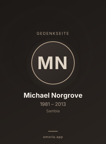 Gedenkportrait von Michael Norgrove