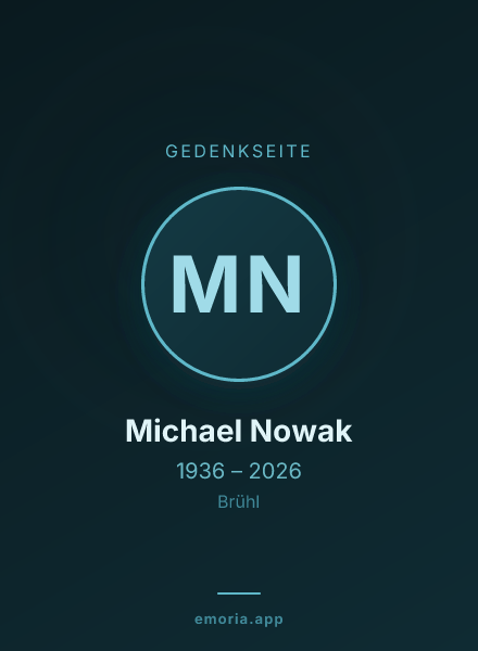 Gedenkportrait von Michael Nowak