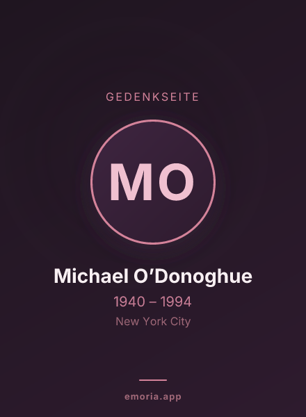 Gedenkportrait von Michael O’Donoghue