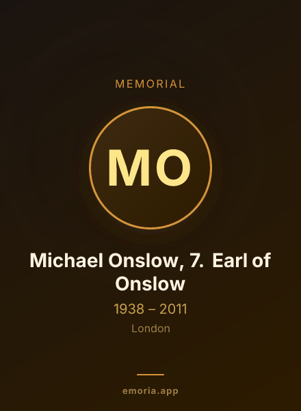 Memorial portrait of Michael Onslow, 7. Earl of Onslow