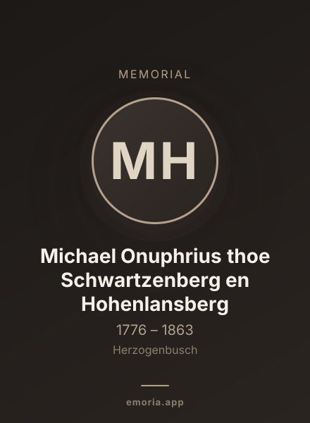 Memorial portrait of Michael Onuphrius thoe Schwartzenberg en Hohenlansberg