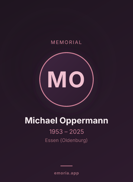 Memorial portrait of Michael Oppermann