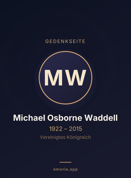 Gedenkportrait von Michael Osborne Waddell