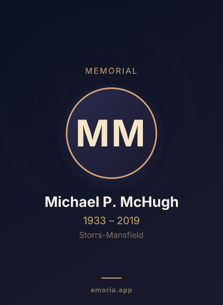 Memorial portrait of Michael P. McHugh