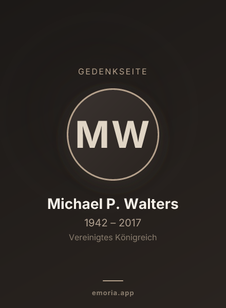 Gedenkportrait von Michael P. Walters