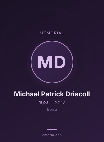 Memorial portrait of Michael Patrick Driscoll