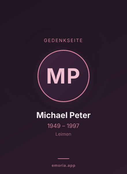 Gedenkportrait von Michael Peter