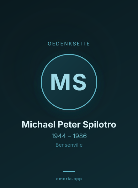 Gedenkportrait von Michael Peter Spilotro