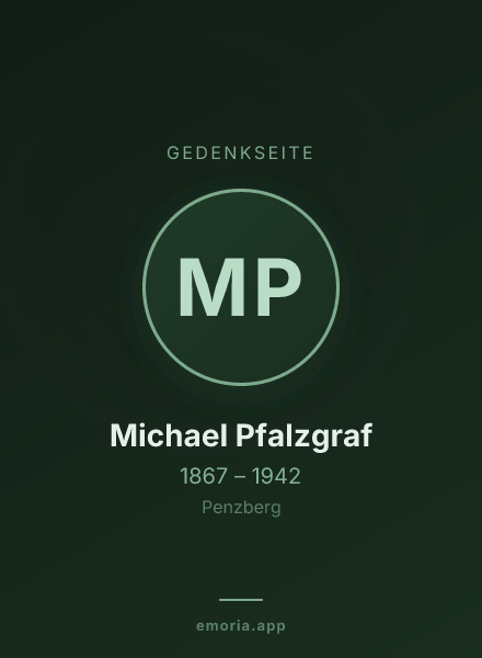 Gedenkportrait von Michael Pfalzgraf