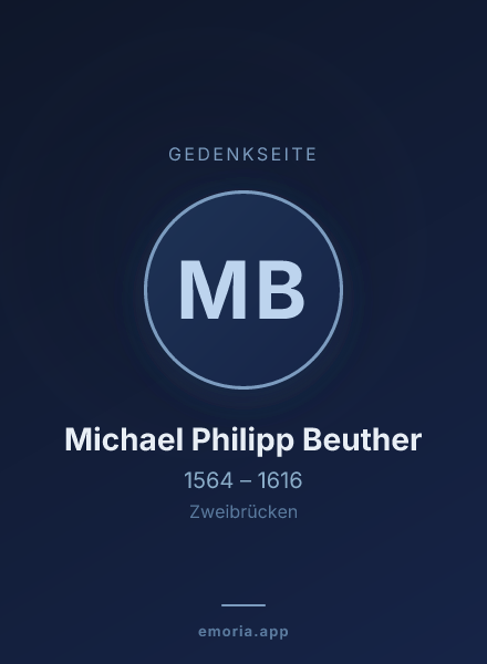 Gedenkportrait von Michael Philipp Beuther