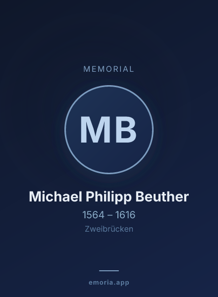 Memorial portrait of Michael Philipp Beuther