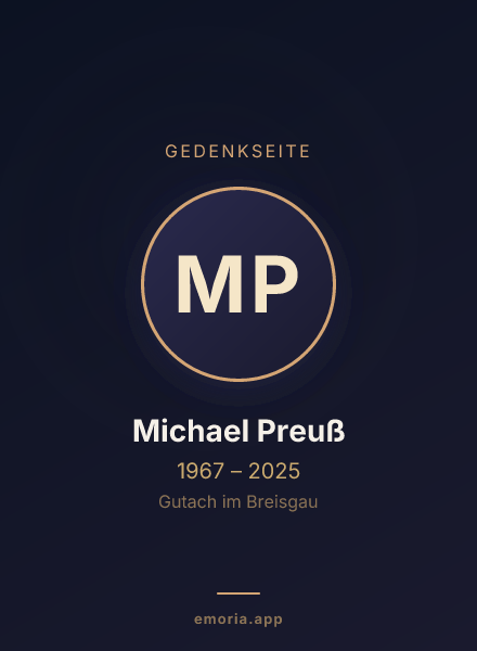 Gedenkportrait von Michael Preuß