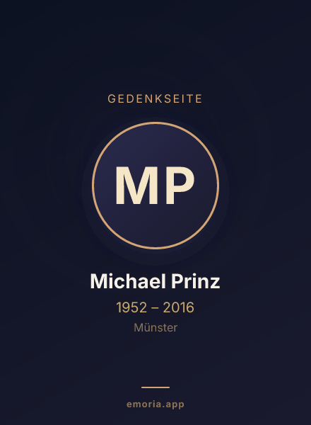 Gedenkportrait von Michael Prinz