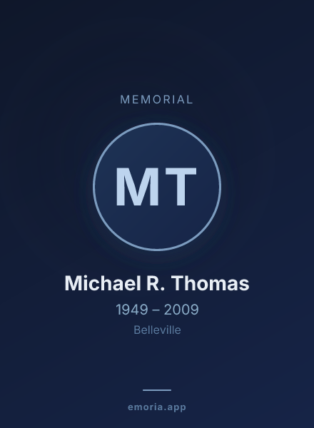 Memorial portrait of Michael R. Thomas