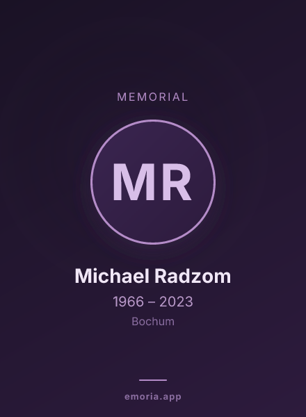 Memorial portrait of Michael Radzom