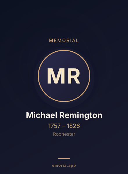 Memorial portrait of Michael Remington