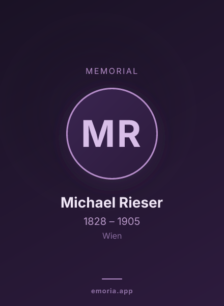 Memorial portrait of Michael Rieser