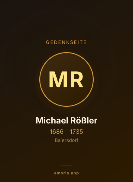 Gedenkportrait von Michael Rößler