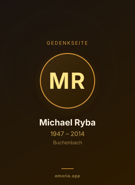 Gedenkportrait von Michael Ryba