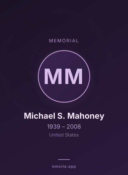 Memorial portrait of Michael S. Mahoney