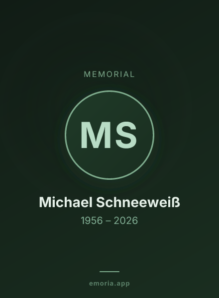 Memorial portrait of Michael Schneeweiß