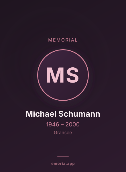 Memorial portrait of Michael Schumann
