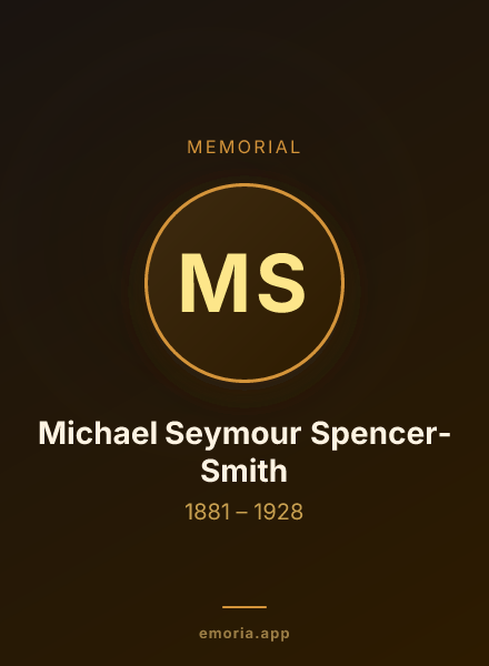 Memorial portrait of Michael Seymour Spencer-Smith