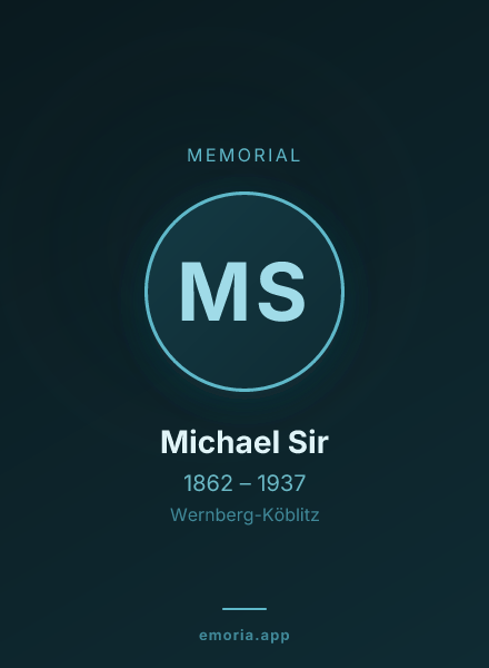 Memorial portrait of Michael Sir